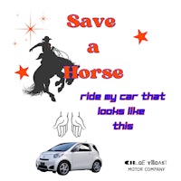 save a horse ride your car that looks like a horse